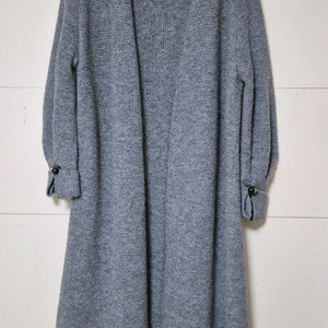 한섬 시스템 양모 알파카 롱 가디건