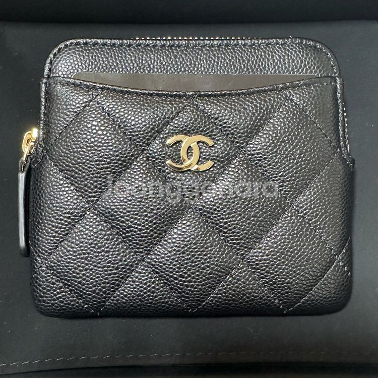 샤넬 클래식 캐비어 지퍼 카드지갑 내장칩 새제품--1