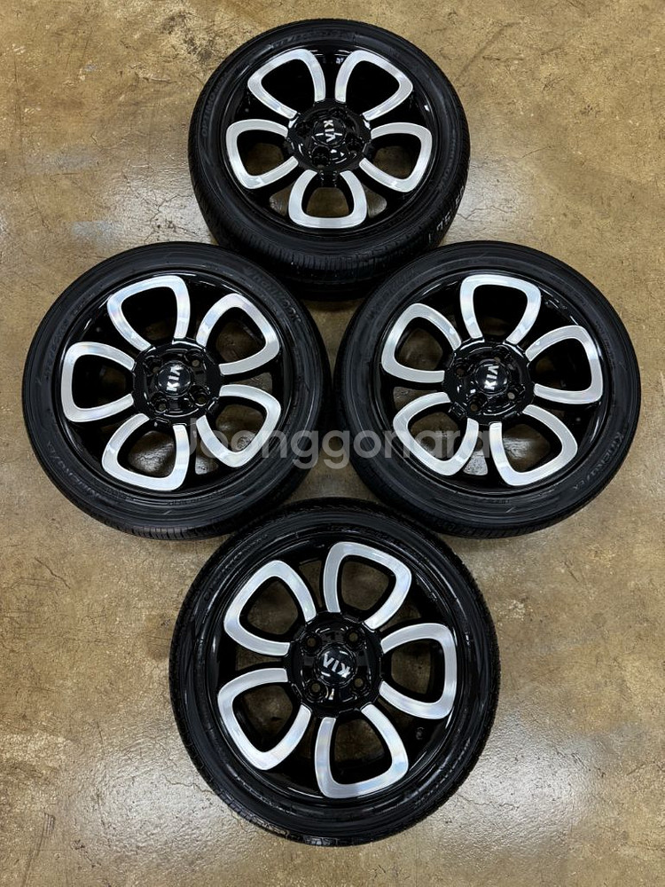 모닝,레이 장착 15인치 순정휠타이어 팝니다--5