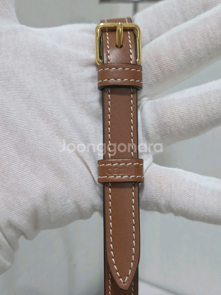 [새상품급] 셀린느 트리옹프 클로드 숄더백 Black Tan--3