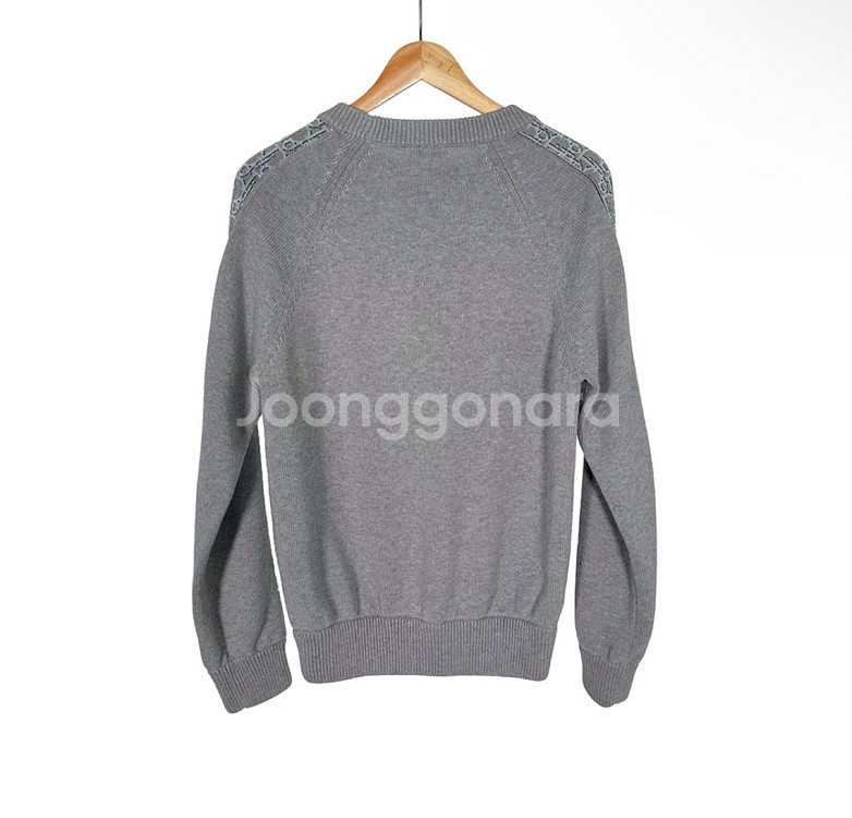 [S] Dior 디올 남성 오블리크 자카드 인서트 사이드라인 니트 그레이--2