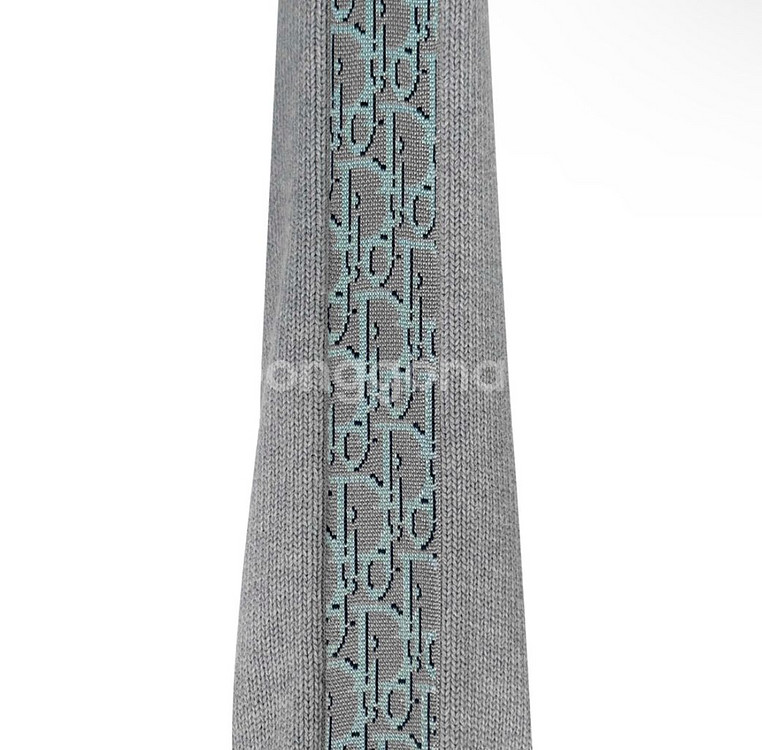 [S] Dior 디올 남성 오블리크 자카드 인서트 사이드라인 니트 그레이--5