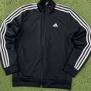 아디다스 블랙 검흰 트랙탑 져지집업 95/M