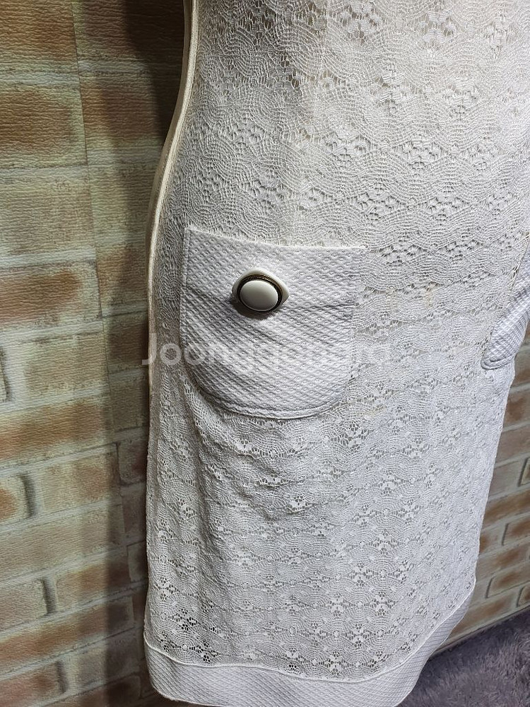 택부착 돌체앤가바나 정품 스립세트 레이스 원피스55미른--5