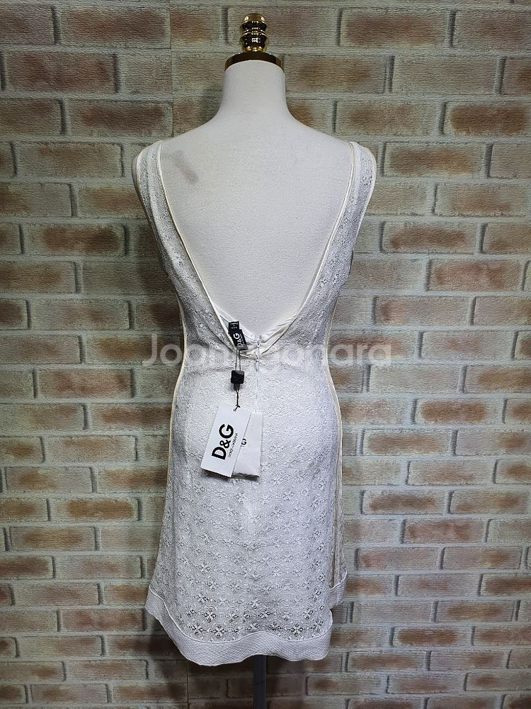 택부착 돌체앤가바나 정품 스립세트 레이스 원피스55미른--7