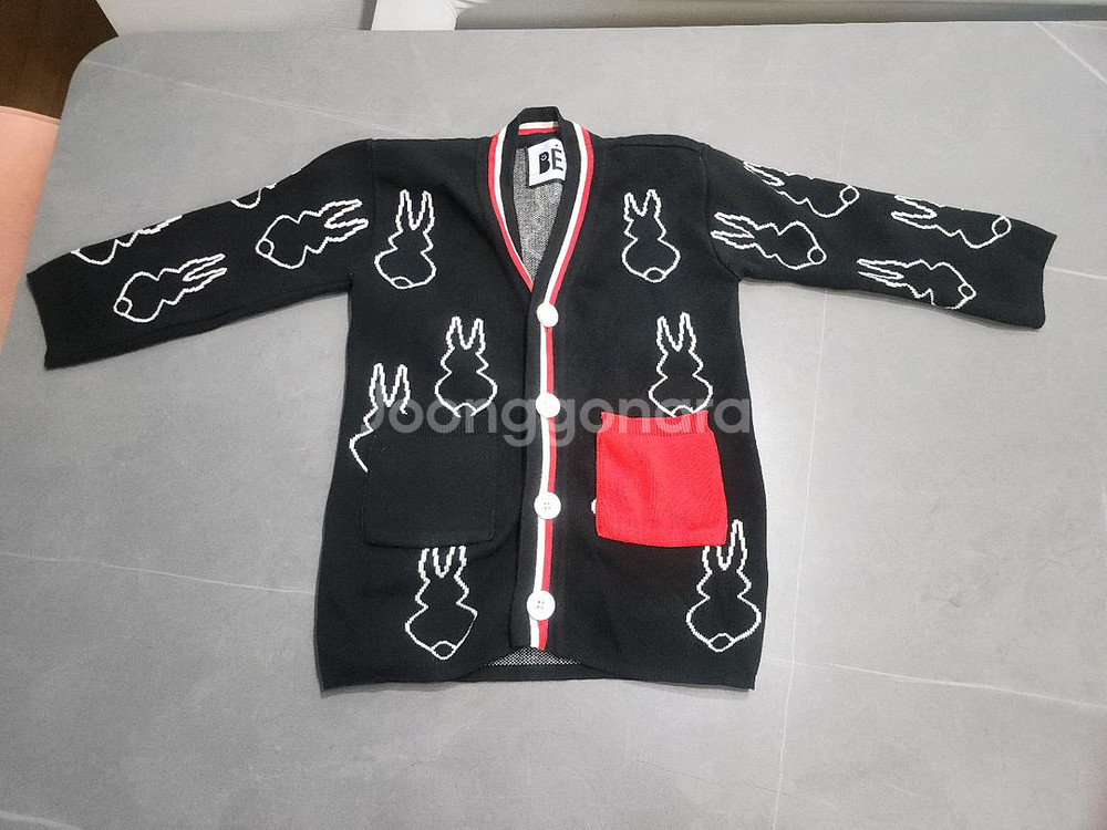 베베베베 토끼 패턴 가디건--0