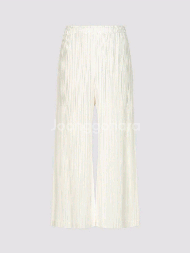 이세이미야케 플리츠플리즈 바지 시커바텀1 와이드 팬츠 오프화이트 3사이즈--0