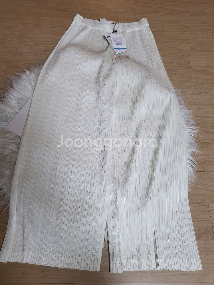 이세이미야케 플리츠플리즈 바지 시커바텀1 와이드 팬츠 오프화이트 3사이즈--4