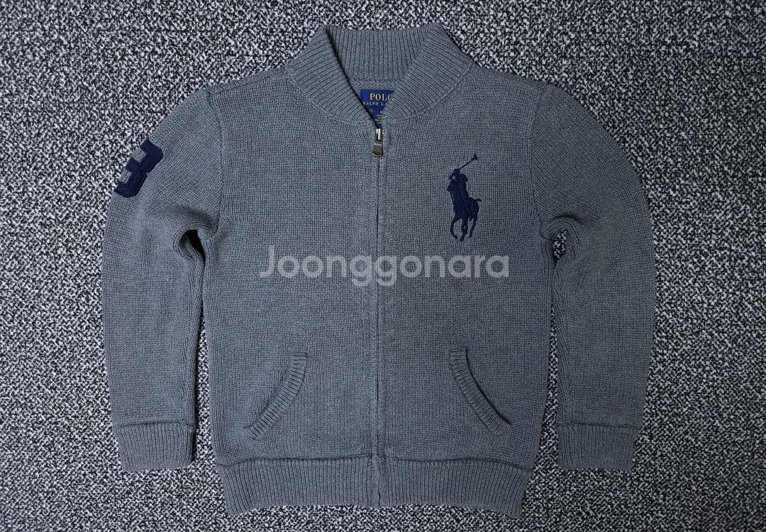 [무료배송][120]폴로 키즈 니트 집업--0