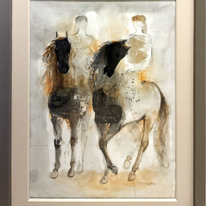 수채화 승마동행 (페루 작품)