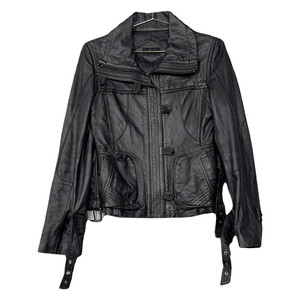 로엠 블랙 여성 클래식 램스킨 양가죽 자켓 85-160