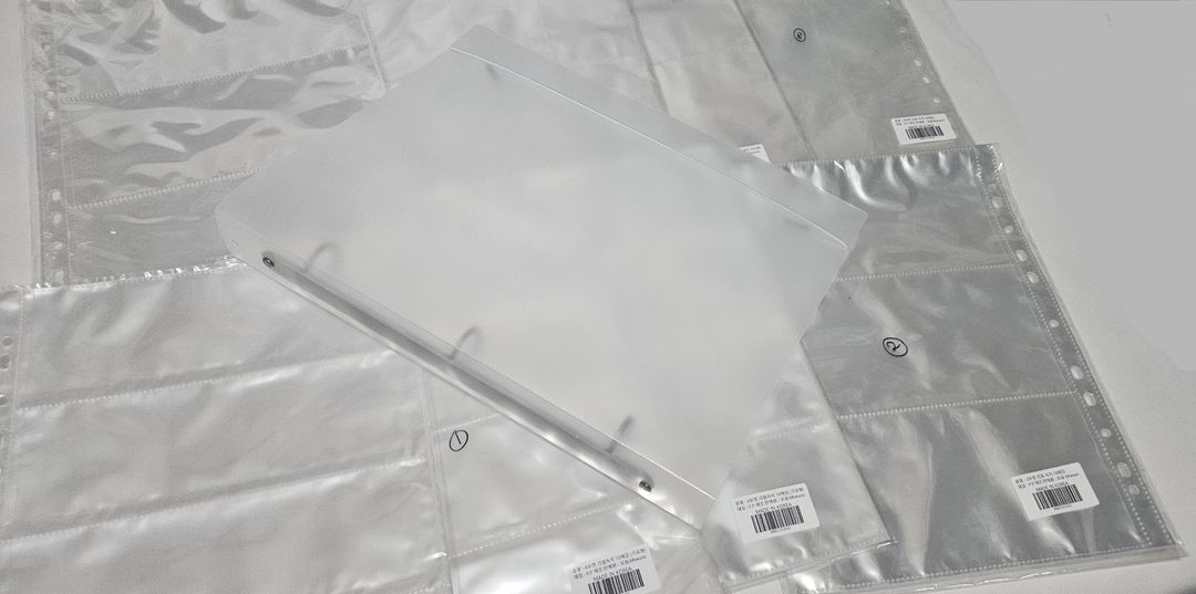 모음 A4 스트랩 바인더+속지 90매 (포카 TTT 오티 엽서 프박 티켓 필름마크 영화 특전 보관)--1