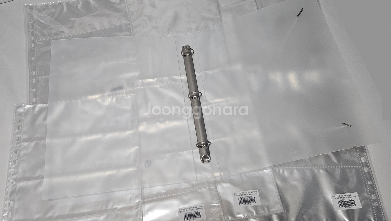 모음 A4 스트랩 바인더+속지 90매 (포카 TTT 오티 엽서 프박 티켓 필름마크 영화 특전 보관)--2