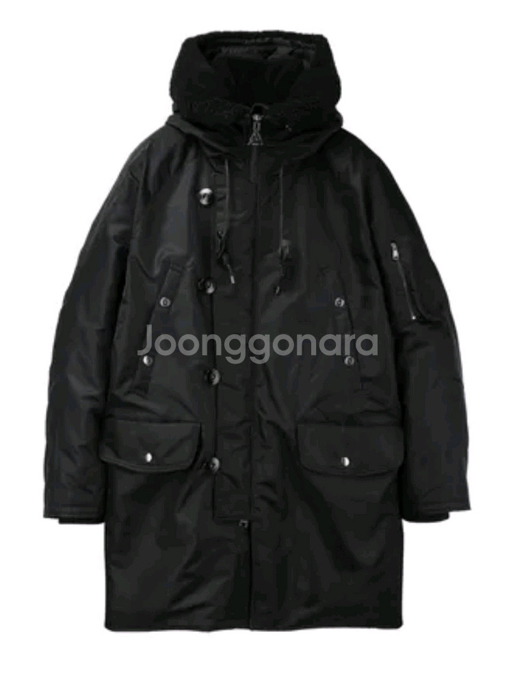 알레그리 n3b 천연 양털 야상 패딩 점퍼 48 100-105 블랙 정가 160만원--6