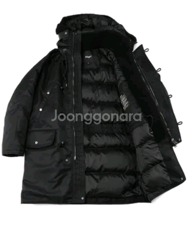 알레그리 n3b 천연 양털 야상 패딩 점퍼 48 100-105 블랙 정가 160만원--7