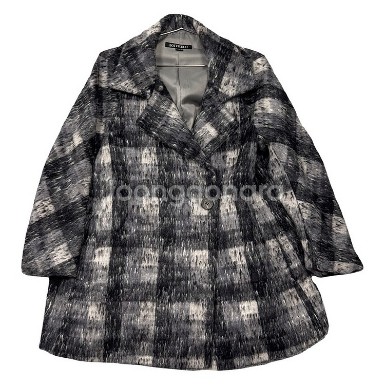 보티첼리 여성 체크 그레이 코트 55--0