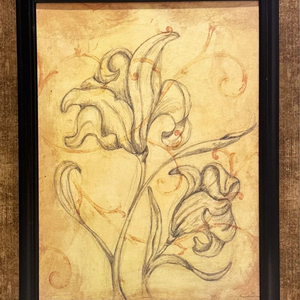 꽃 스케치 아크릴 작품 액자