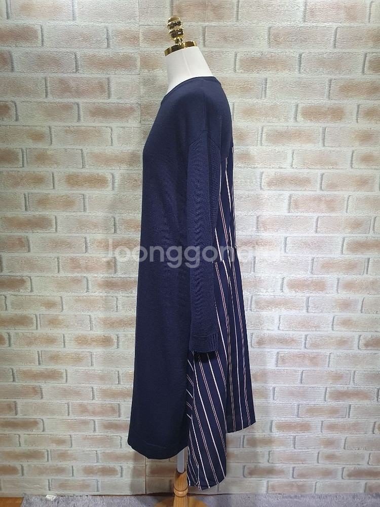 택부착 새상품 보브 정품 스트라이프 울 니트 원피스66--7