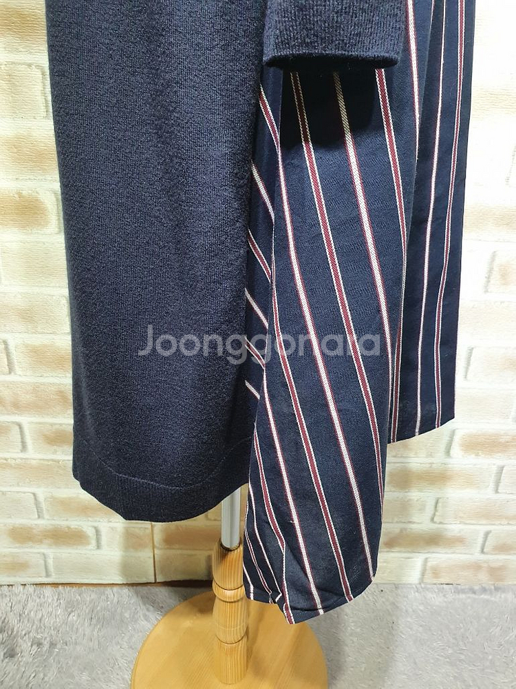 택부착 새상품 보브 정품 스트라이프 울 니트 원피스66--8