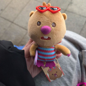 새제품)태닝 잔망루피 봉제 키링