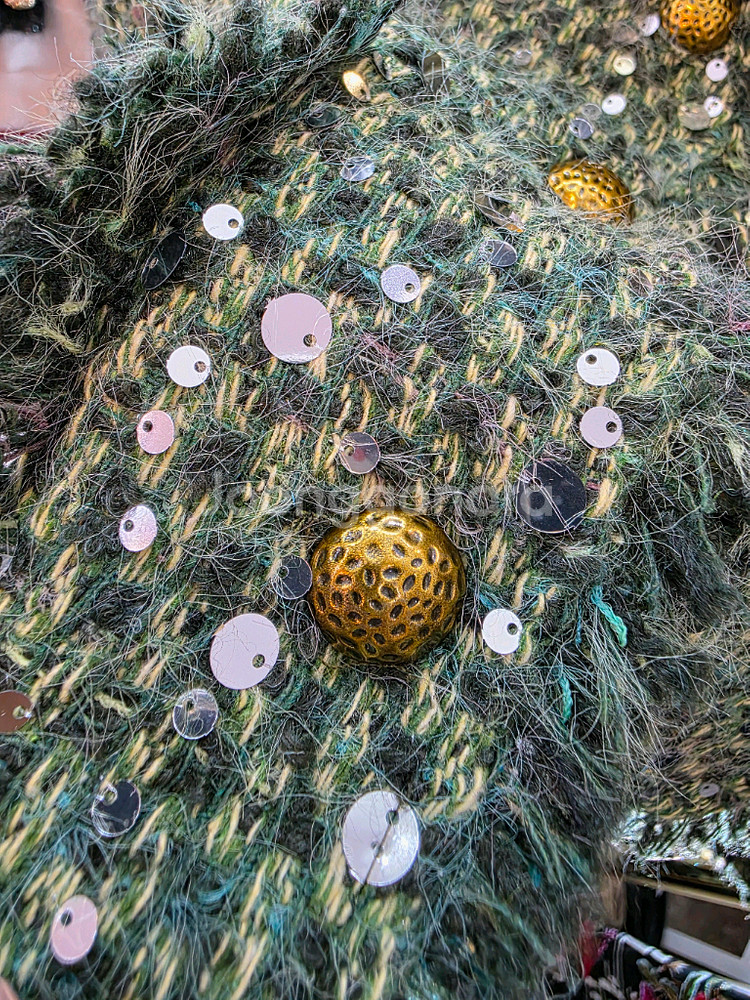 미친세일 수입 스팽글자수 트위드 자켓--3