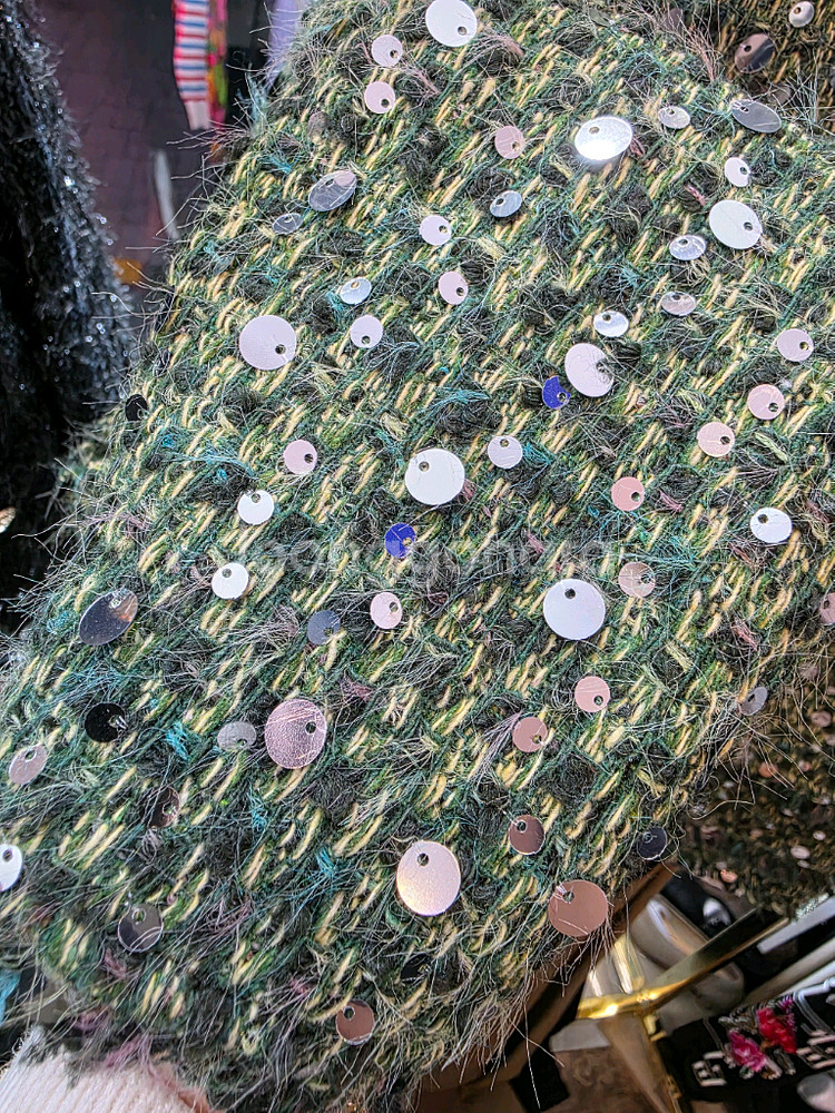 미친세일 수입 스팽글자수 트위드 자켓--4