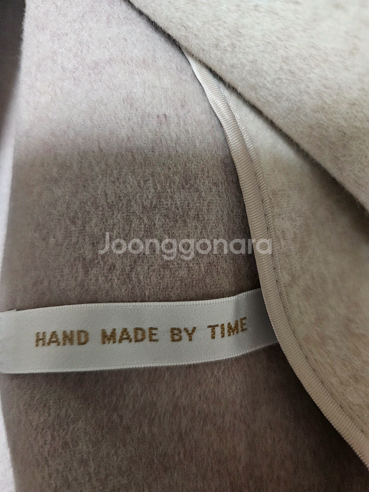 (새상품) 타임 밍크퍼 스트랩 캐시미어혼방 롱베스트--7