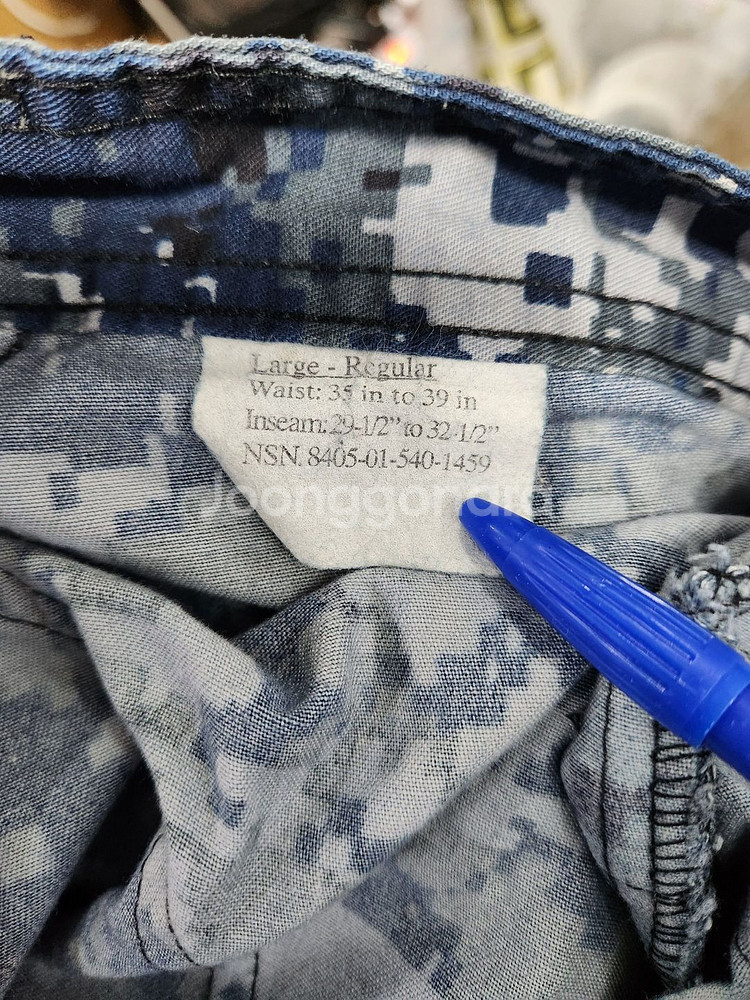 NWU 미해군 오리지날 전투복 바지 라지레귤러--3