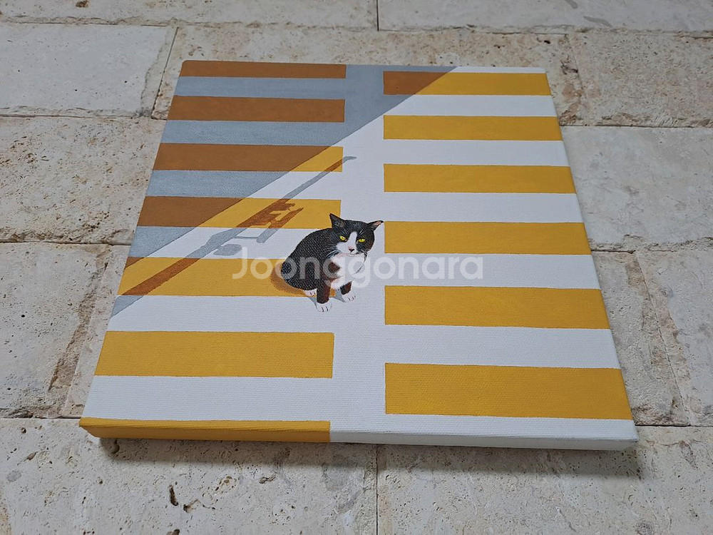 고양이 아크릴 그림액자입니다--1