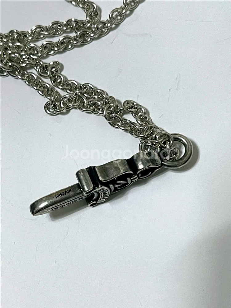 크롬하츠 NE체인 목걸이+더블대거 팬던트 세트--5