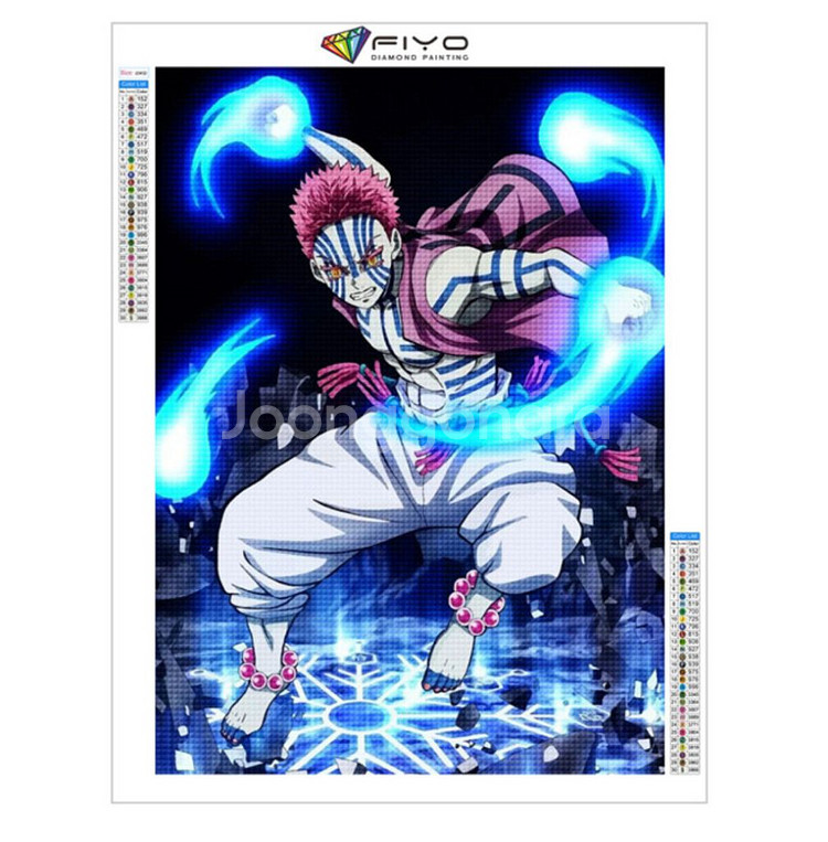 귀칼 아카자 보석십자수 새상품--0