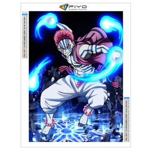 귀칼 아카자 보석십자수 새상품