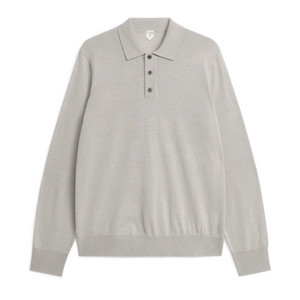아르켓 메리노 폴로 니트 스웨터 M 베이지 / 긴팔티