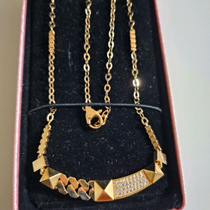 18k핑크 골드 목걸이