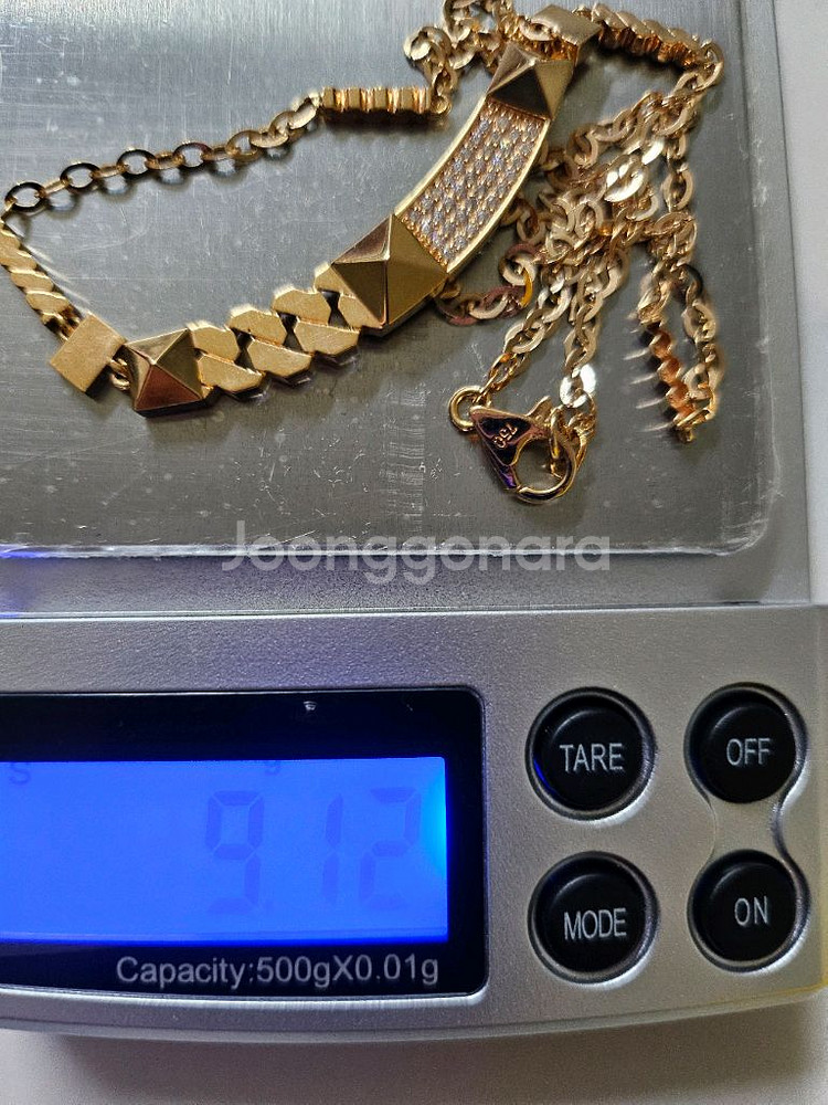 18k핑크 골드 목걸이--2