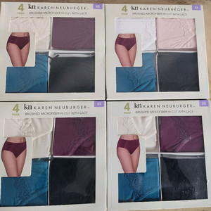 여성 팬티 4팩(16매) 세트.레이스스판팬티