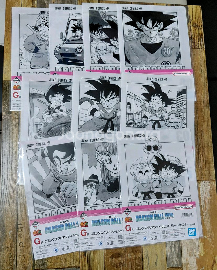 드래곤볼 40주년 기념 제일복권 굿즈 판매!(아크릴,클리어파일,스티커,미니피규어)--3