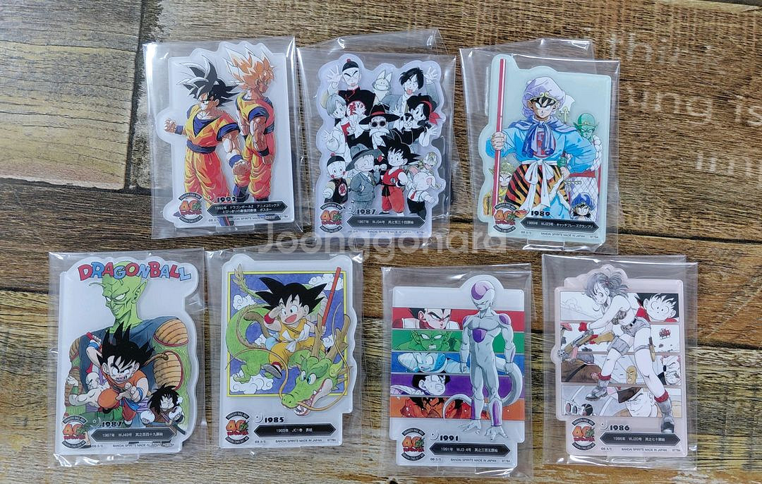 드래곤볼 40주년 기념 제일복권 굿즈 판매!(아크릴,클리어파일,스티커,미니피규어)--0