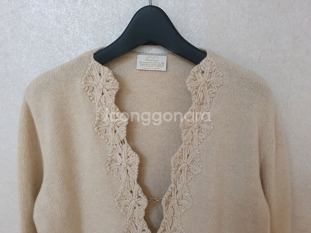 나쓰나쓰 VOGLIA DI 크로셰 캐시미어 가디건--1