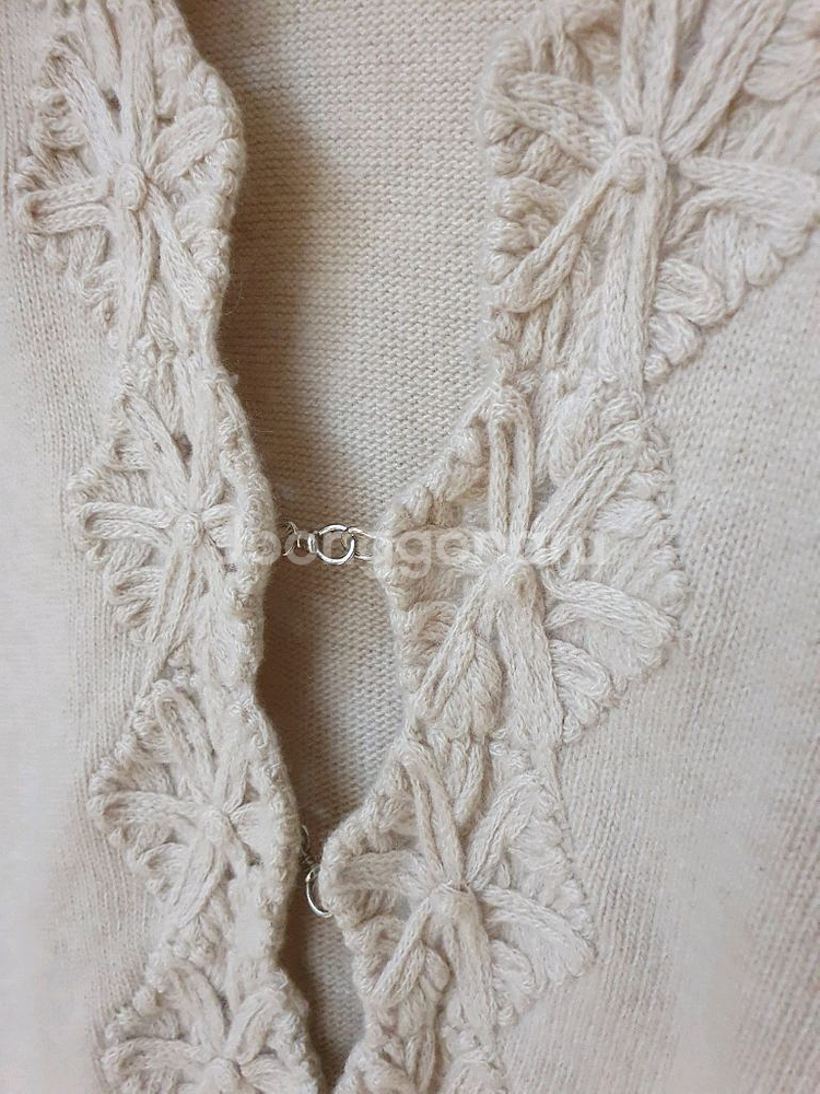 나쓰나쓰 VOGLIA DI 크로셰 캐시미어 가디건--4