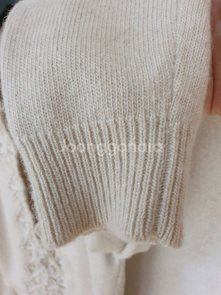 나쓰나쓰 VOGLIA DI 크로셰 캐시미어 가디건--5