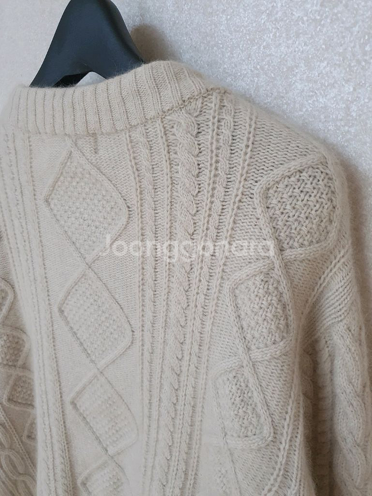 제평 고퀄 마인 진주 장식 보석 단추 가디건--8