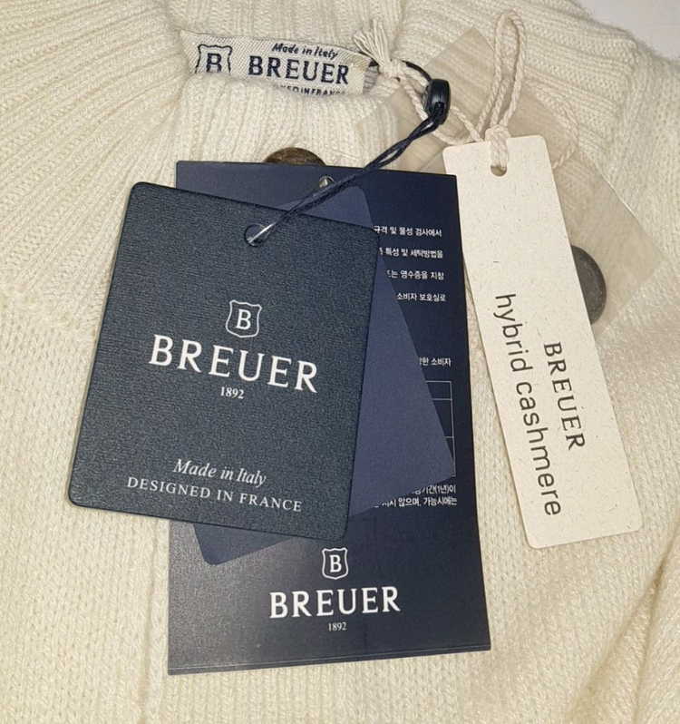 새제품) 159만원 브로이어 캐시미어100 가디건110--7