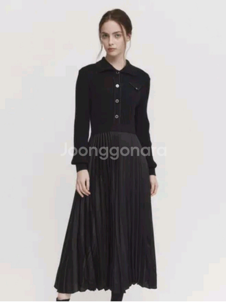질스튜어트 JILLSTUART 울 니트 플리츠 원피스--0