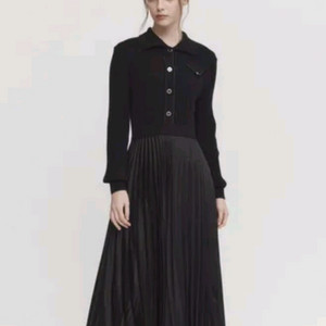 질스튜어트 JILLSTUART 울 니트 플리츠 원피스