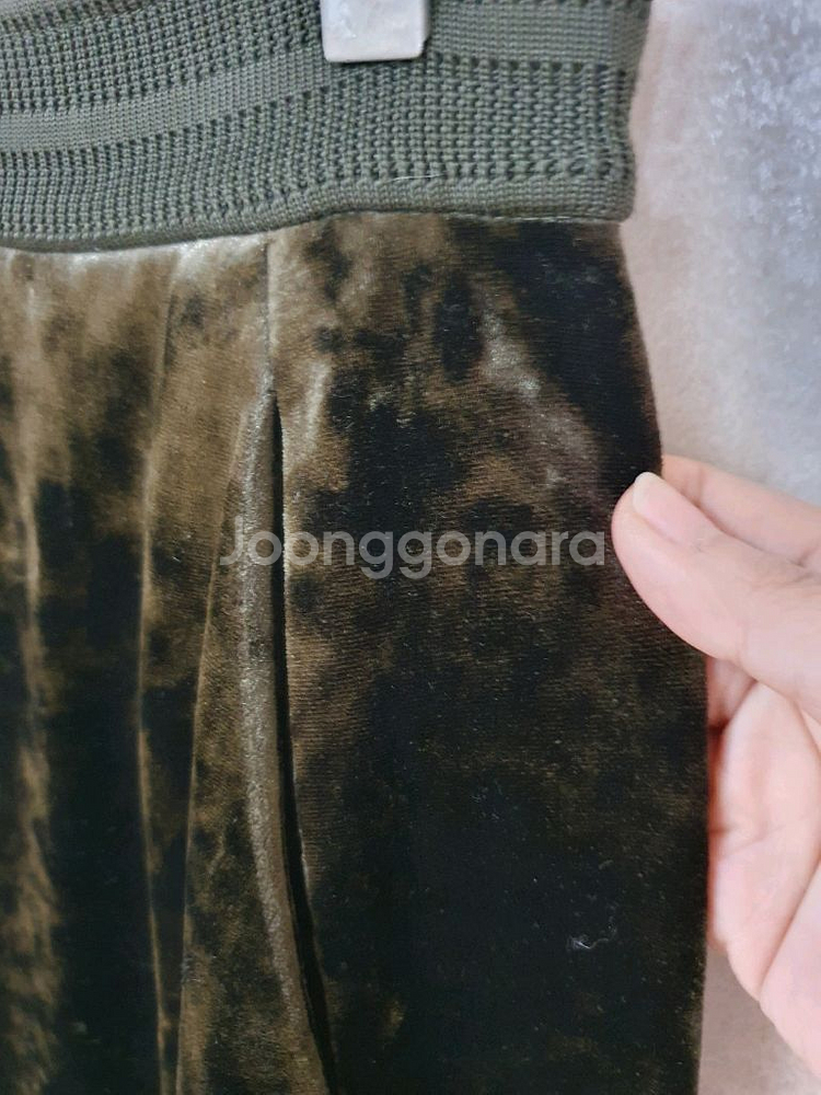 시스템 SYSTEM 밴딩 벨벳 스커트--4