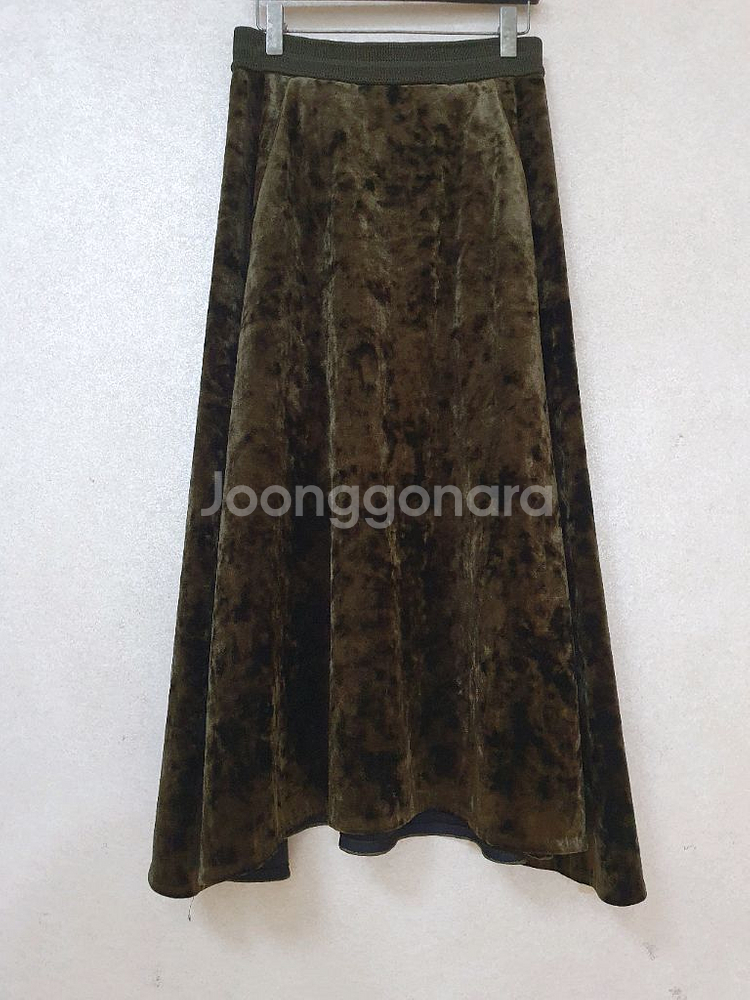 시스템 SYSTEM 밴딩 벨벳 스커트--3