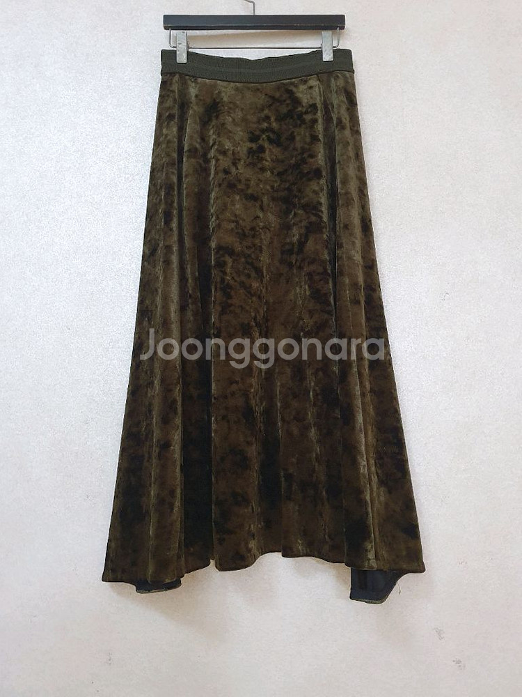 시스템 SYSTEM 밴딩 벨벳 스커트--6