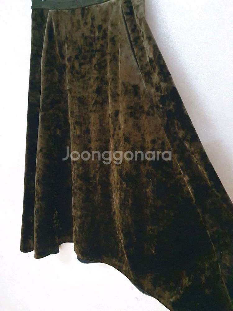 시스템 SYSTEM 밴딩 벨벳 스커트--5