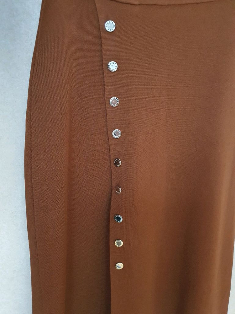 산드로 sandro 골드 버튼 슬릿 니트 스커트--3